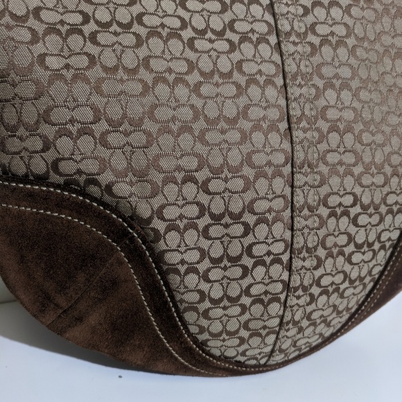 Coach Signature and Leather Hobo Bag 1460 - Picture 4 of 6